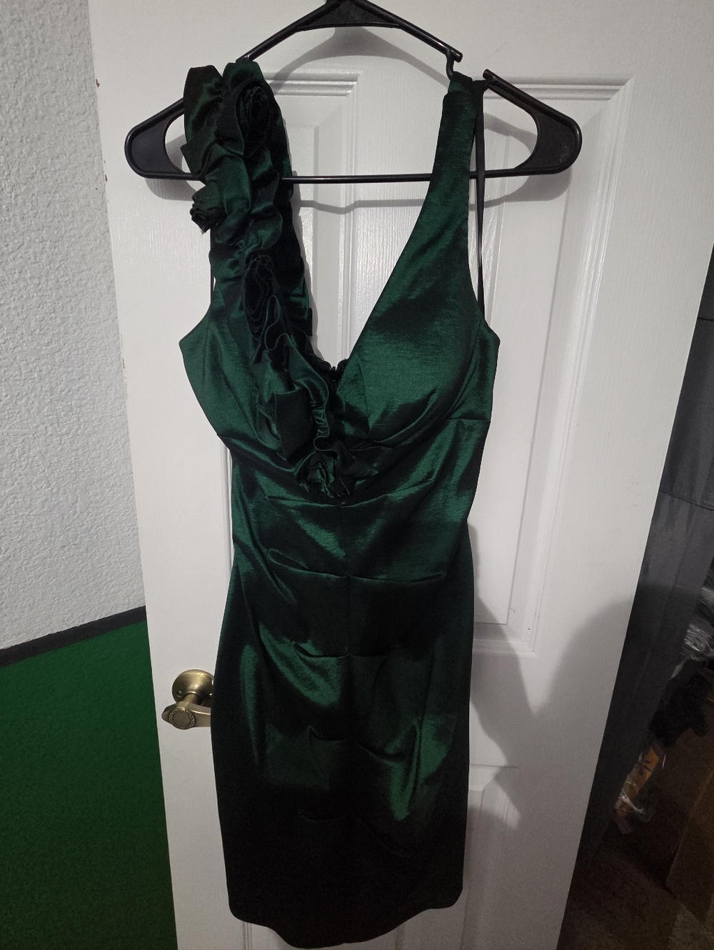 Xscape Emerald Green evening Cocktail Midi Dress. Size 10 - Picture 12 of 12